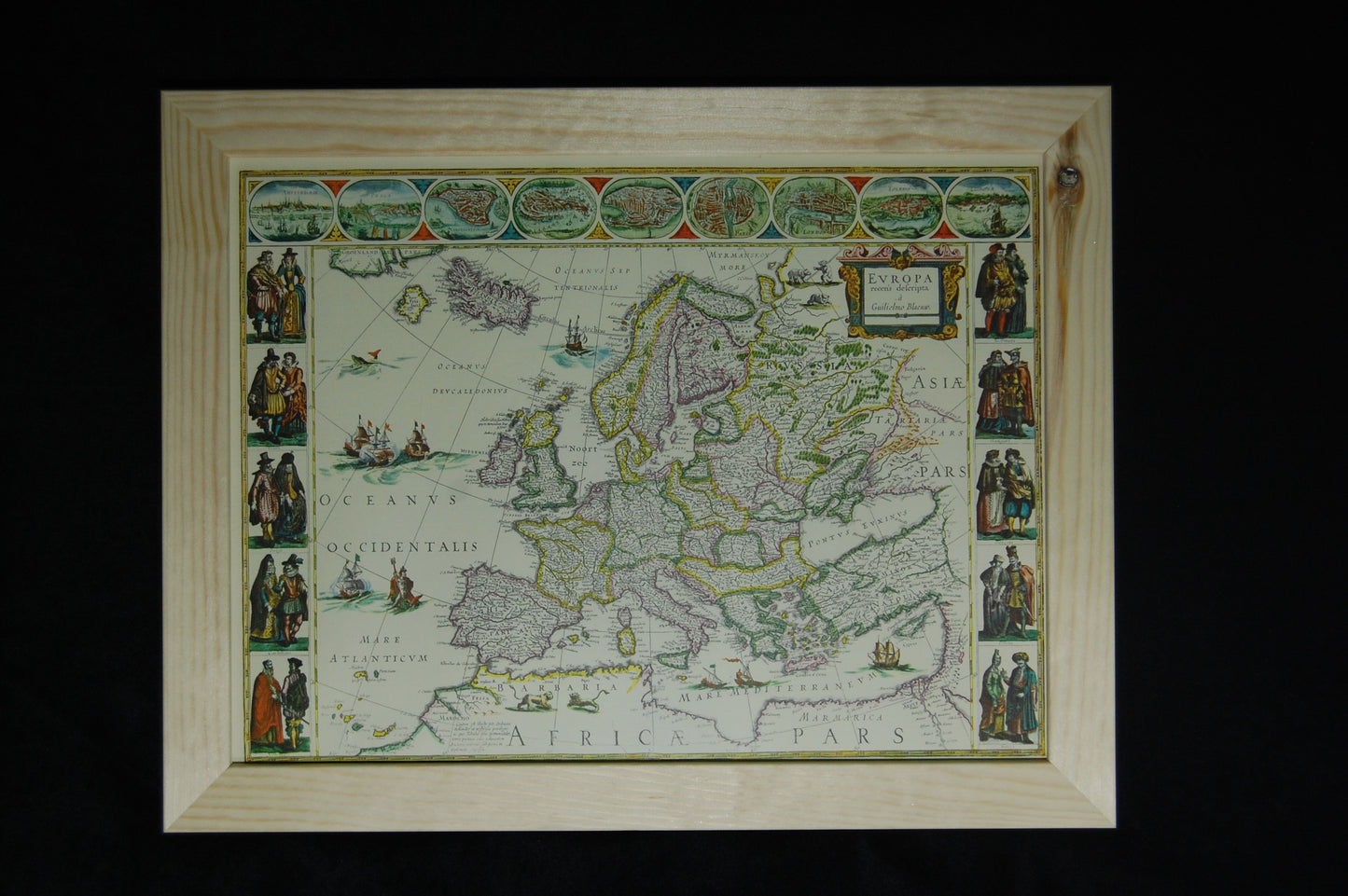 Framed printed  Maps