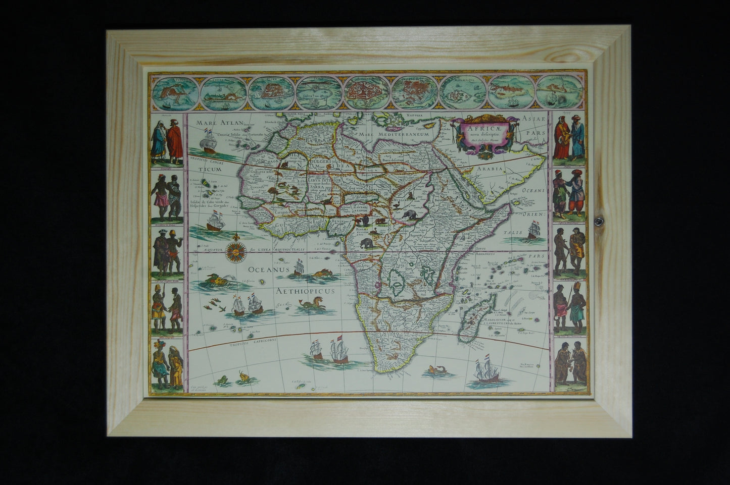 Framed printed  Maps